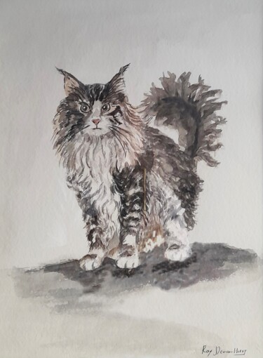 "Seigneur des lieux" başlıklı Tablo Raymond Devanthéry tarafından, Orijinal sanat, Suluboya