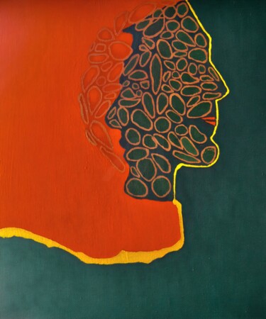 Painting titled "The face of the win…" by Natalya Belalova, Original Artwork, Oil Mounted on Wood Stretcher frame