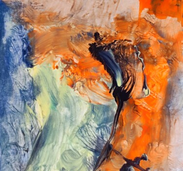 Painting titled "RnZ - The Psycho Pa…" by Milto Sideris, Original Artwork, Acrylic