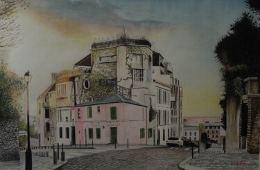 "Montmartre (la mais…" başlıklı Resim Patrick Casado tarafından, Orijinal sanat, Kalem