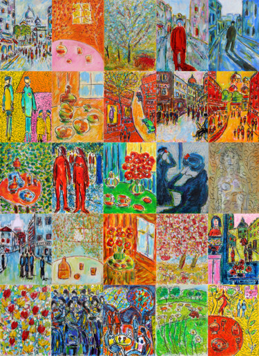 Ζωγραφική με τίτλο "Couleurs et vie" από Jean Mirre, Αυθεντικά έργα τέχνης, Λάδι