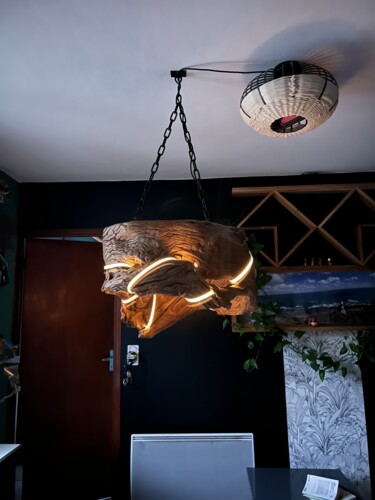 Design intitulada "Lueurs Des Bois" por Bpm, Obras de arte originais, Luminaria