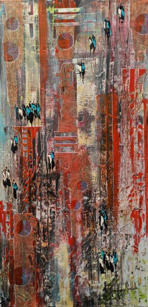 Peinture intitulée "DOUBLE MIXTE 2025" par Jean-Humbert Savoldelli, Œuvre d'art originale, Acrylique Monté sur Châssis en bo…
