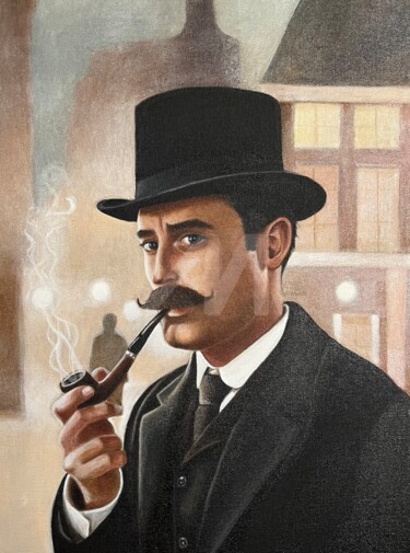 "Mystere" başlıklı Tablo Isabelle Dervillers tarafından, Orijinal sanat, Petrol Ahşap Sedye çerçevesi üzerine monte edilmiş