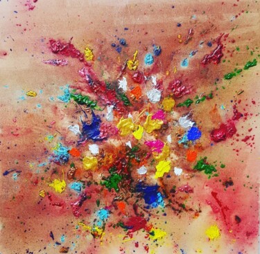 Painting titled "Colors" by Juan Hidalgo, Original Artwork, Acrylic Mounted on Wood Stretcher frame