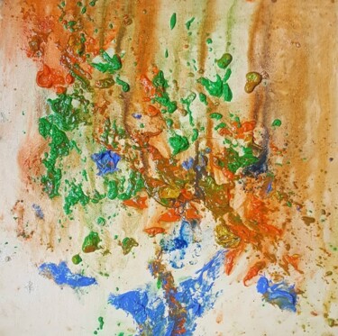 Painting titled "Árbol Azul" by Juan Hidalgo, Original Artwork, Acrylic Mounted on Wood Stretcher frame