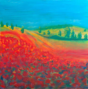 Pintura titulada "landscape" por Yerkezhan Kamentayeva, Obra de arte original, Acrílico