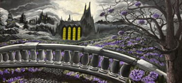 Painting titled "Терраса над бездной…" by Nadie, Original Artwork, Acrylic