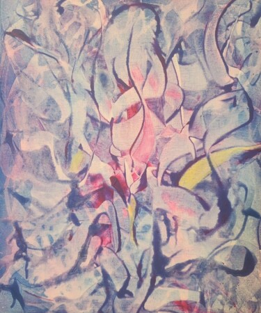 "Veil of Petals: A D…" başlıklı Tablo Christine Meeks tarafından, Orijinal sanat, Akrilik Ahşap Sedye çerçevesi üzerine mont…