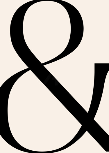 "Ampersand Black and…" başlıklı Dijital Sanat 春宇 关 tarafından, Orijinal sanat, AI tarafından oluşturulan görüntü Ahşap panel…