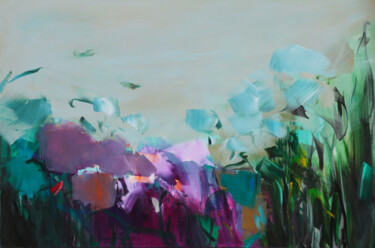 Malerei mit dem Titel "Wild North II" von Ute Laum, Original-Kunstwerk, Acryl Auf Keilrahmen aus Holz montiert