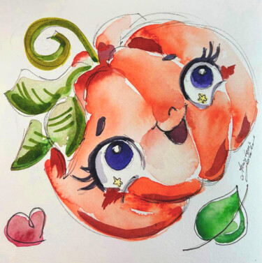 Autumn Magic - Whimsical Kawaii Pumpkin with Chibi Eyes