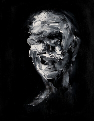 Malerei mit dem Titel "The Patient 3" von Pepijn Simon, Original-Kunstwerk, Öl Auf Keilrahmen aus Holz montiert