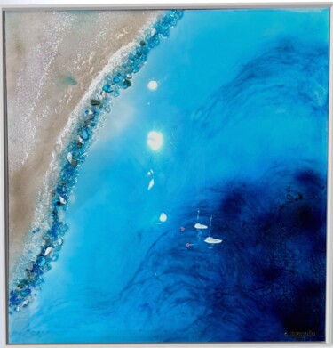 Peinture intitulée "Amalfi Yachts Boats…" par Marie Antuanelle, Œuvre d'art originale, Acrylique