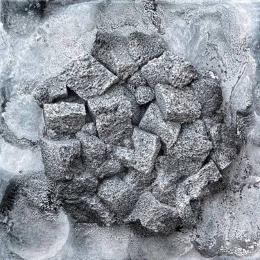 Painting titled "3D painting of silv…" by Lucy Moon, Original Artwork, Acrylic