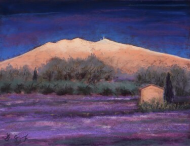 "Nuit au Mont Ventoux" başlıklı Tablo Genevieve Fraysse tarafından, Orijinal sanat, Pastel