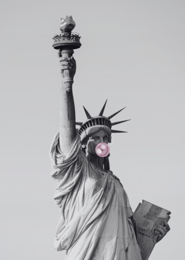 "Pop Art Statue of L…" başlıklı Dijital Sanat 春宇 关 tarafından, Orijinal sanat, AI tarafından oluşturulan görüntü Ahşap panel…