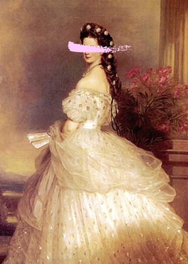 Digital Arts titled "Elegant Victorian L…" by Chun Yu Guan, Original Artwork, AI generated image Mounted on Wood Panel