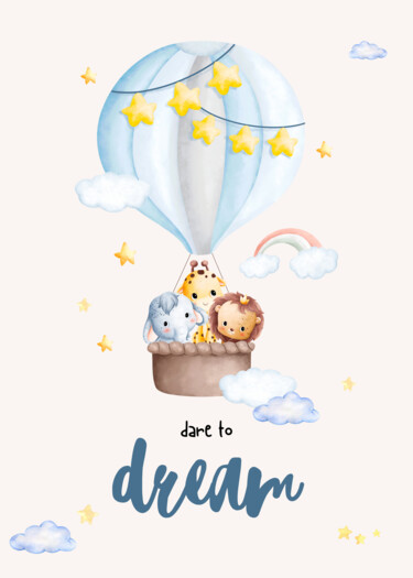 Artes digitais intitulada "Cute Animals Hot Ai…" por Chun Yu Guan, Obras de arte originais, Imagem gerada por IA Montado em…