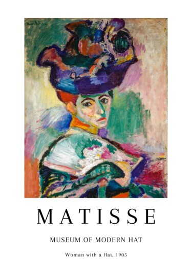 "Matisse Woman with…" başlıklı Dijital Sanat 春宇 关 tarafından, Orijinal sanat, AI tarafından oluşturulan görüntü Ahşap panel…
