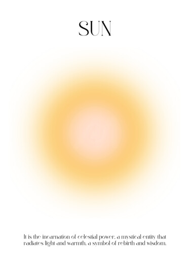 Digital Arts titled "Sun: Celestial Powe…" by Chun Yu Guan, Original Artwork, AI generated image Mounted on Wood Panel