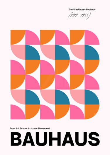 Grafika cyfrowa / sztuka generowana cyfrowo zatytułowany „Bauhaus Geometric A…” autorstwa 春宇 关, Oryginalna praca, Obraz gene…