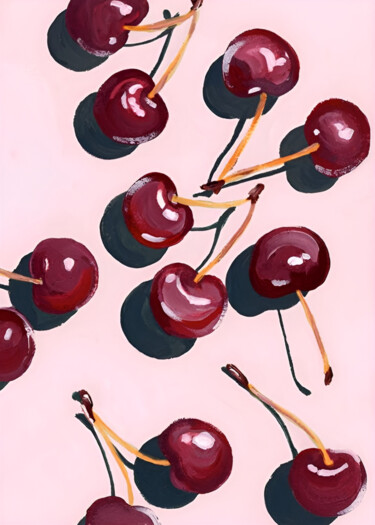 Digital Arts titled "Pink Background Che…" by Chun Yu Guan, Original Artwork, AI generated image Mounted on Wood Panel