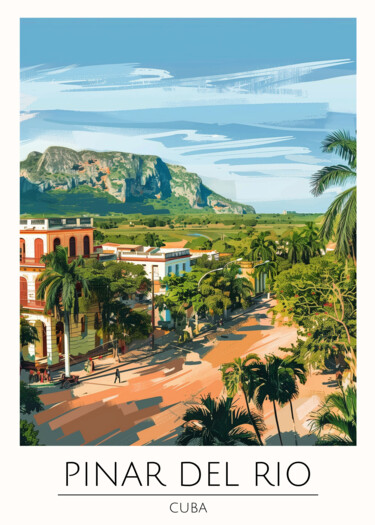 Artes digitais intitulada "Pinar del Rio: Cuba…" por Chun Yu Guan, Obras de arte originais, Imagem gerada por IA Montado em…