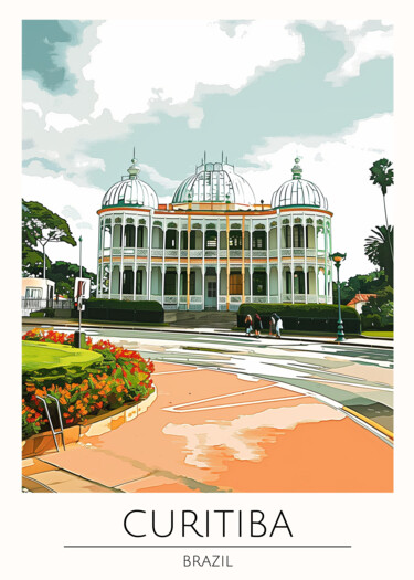 Arts numériques intitulée "Curitiba Brazil: Pa…" par Chun Yu Guan, Œuvre d'art originale, Image générée par l'IA Monté sur P…