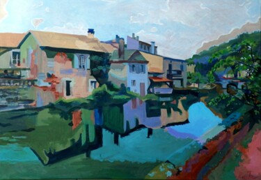 Peinture intitulée "Reflections in the…" par Tatiana Rudenko (RuTa), Œuvre d'art originale, Acrylique Monté sur Châssis en b…