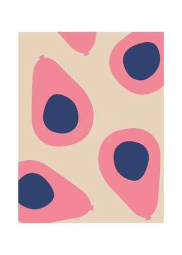 Arts numériques intitulée "Abstract Pink and B…" par Chun Yu Guan, Œuvre d'art originale, Image générée par l'IA Monté sur P…