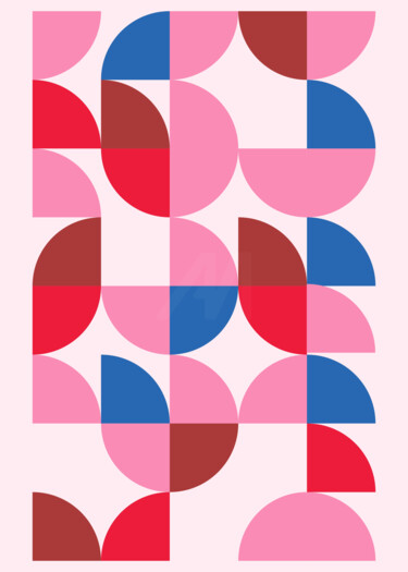 Цифровое искусство под названием "Abstract Geometric…" - 春宇 关, Подлинное произведение искусства, Изображение, сгенерированно…