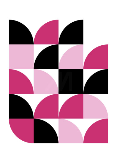 "Abstract Geometric…" başlıklı Dijital Sanat 春宇 关 tarafından, Orijinal sanat, AI tarafından oluşturulan görüntü Ahşap panel…