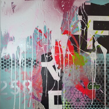 Pintura intitulada "Funky Crocodile" por Alexandra Lev Art, Obras de arte originais, Acrílico Montado em Armação em madeira