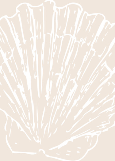 Digital Arts titled "Seashell Abstract W…" by Chun Yu Guan, Original Artwork, AI generated image Mounted on Wood Panel