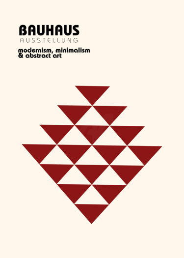 "Bauhaus Geometric M…" başlıklı Dijital Sanat 春宇 关 tarafından, Orijinal sanat, AI tarafından oluşturulan görüntü Ahşap panel…