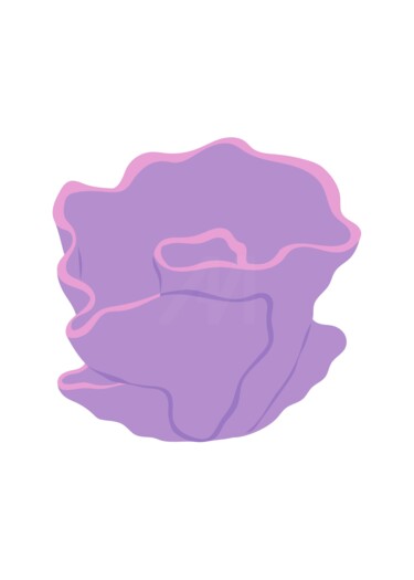 数字艺术 标题为“Purple Abstract Cor…” 由春宇 关, 原创艺术品, AI生成的图像 安装在木板上