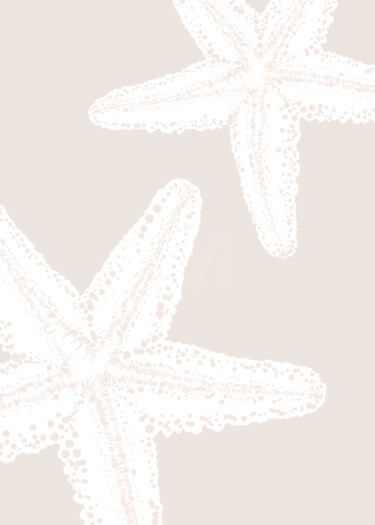 Digital Arts titled "Elegant Starfish Co…" by Chun Yu Guan, Original Artwork, AI generated image Mounted on Wood Panel