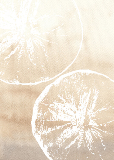 数字艺术 标题为“Watercolor Citrus P…” 由春宇 关, 原创艺术品, AI生成的图像 安装在木板上