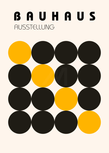 "Bauhaus Geometric C…" başlıklı Dijital Sanat 春宇 关 tarafından, Orijinal sanat, AI tarafından oluşturulan görüntü Ahşap panel…