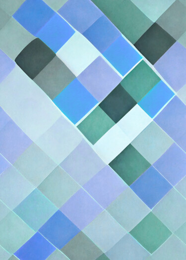 Grafika cyfrowa / sztuka generowana cyfrowo zatytułowany „Abstract Geometric…” autorstwa 春宇 关, Oryginalna praca, Obraz gener…