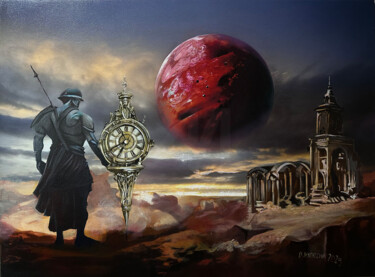 Malarstwo zatytułowany „Wibracje Czasu v.10…” autorstwa Dariusz Witold Mierzwa, Oryginalna praca, Olej Zamontowany na Drewni…