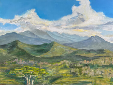 Peinture intitulée "Balinese Mountains.…" par Sasha Tovstik, Œuvre d'art originale, Acrylique Monté sur Châssis en bois