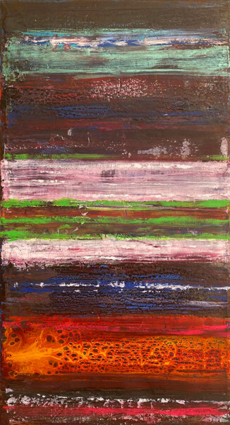 Peinture intitulée "Türkis &Lila" par Master Phago, Œuvre d'art originale, Acrylique Monté sur Châssis en bois