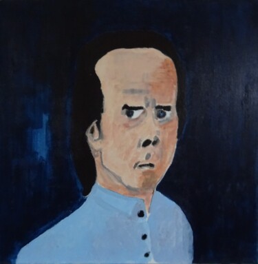 Pintura intitulada "Nick (le chanteur)" por Christophe Mallejac, Obras de arte originais, Acrílico Montado em Armação em mad…