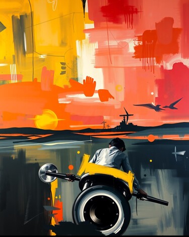 Pintura intitulada "Viaggio Verso l'Alb…" por De Saporettis "Daam", Obras de arte originais, Acrílico