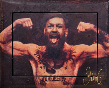 Schilderij getiteld "Connor Mcgregor" door Peter Donkersloot, Origineel Kunstwerk, Acryl