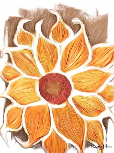 "Sunflower 22X22 Oil…" başlıklı Dijital Sanat Roy Hastick tarafından, Orijinal sanat, 3D modelleme