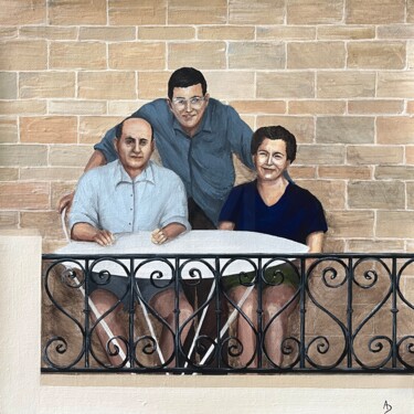 Painting titled "Terrasse en Espagne" by Anna D., Original Artwork, Acrylic