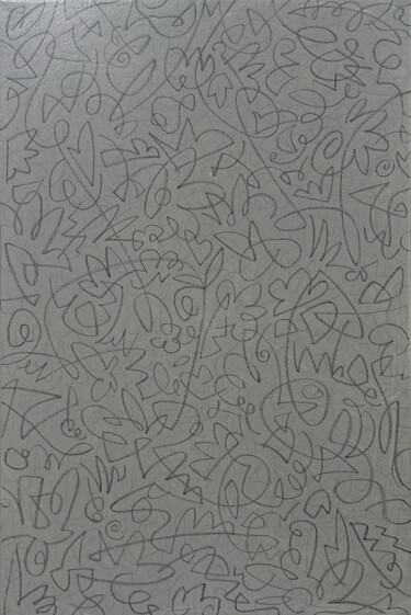 Painting titled "LEAVES' SECRETS" by Hou Soon Ming, Original Artwork, Acrylic